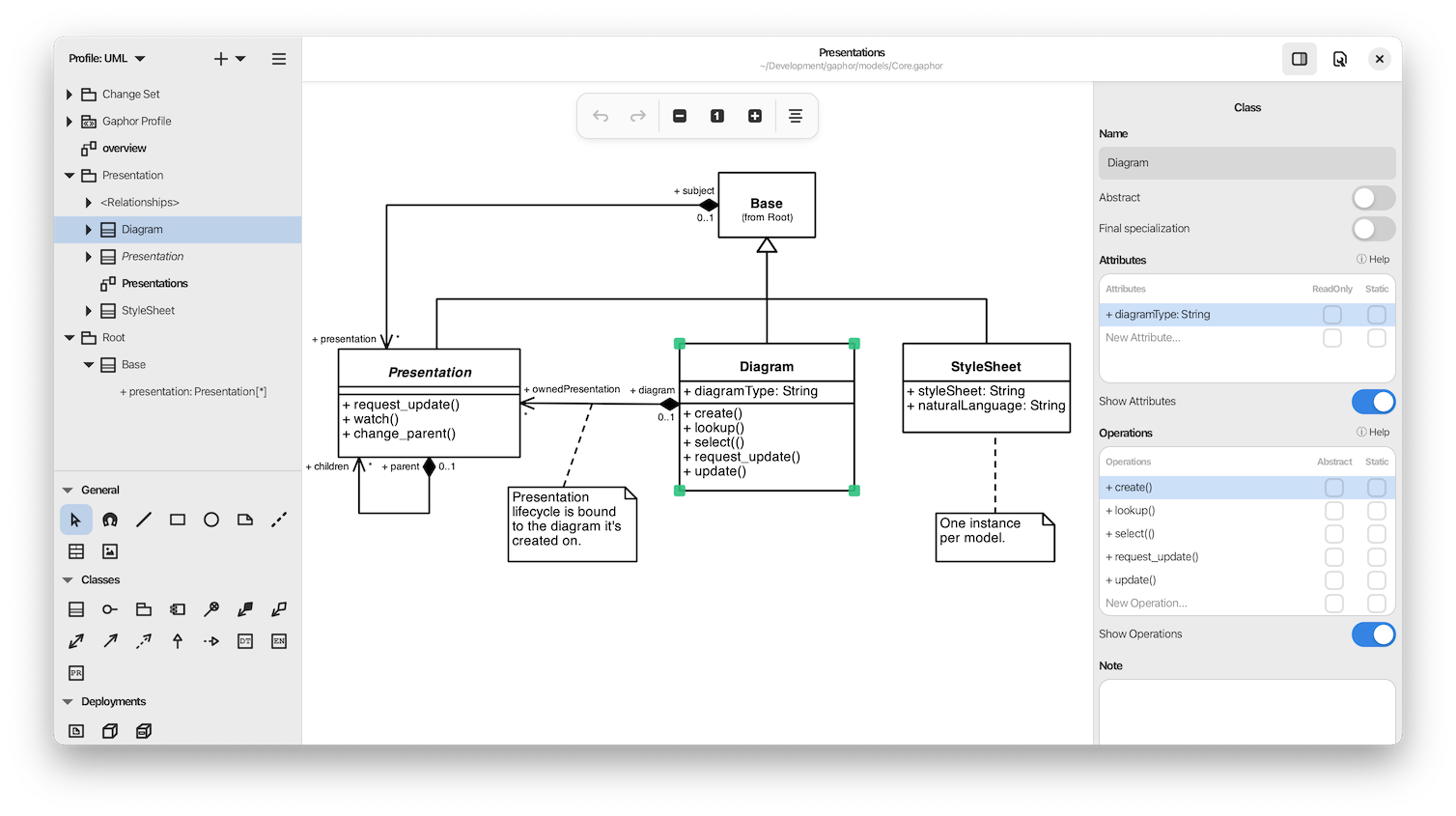 The improved user interface with tool bar